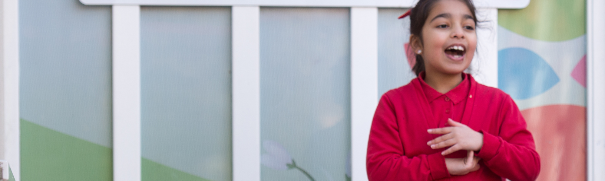 Pupils at St John's Church of England Primary School - Contact Us page